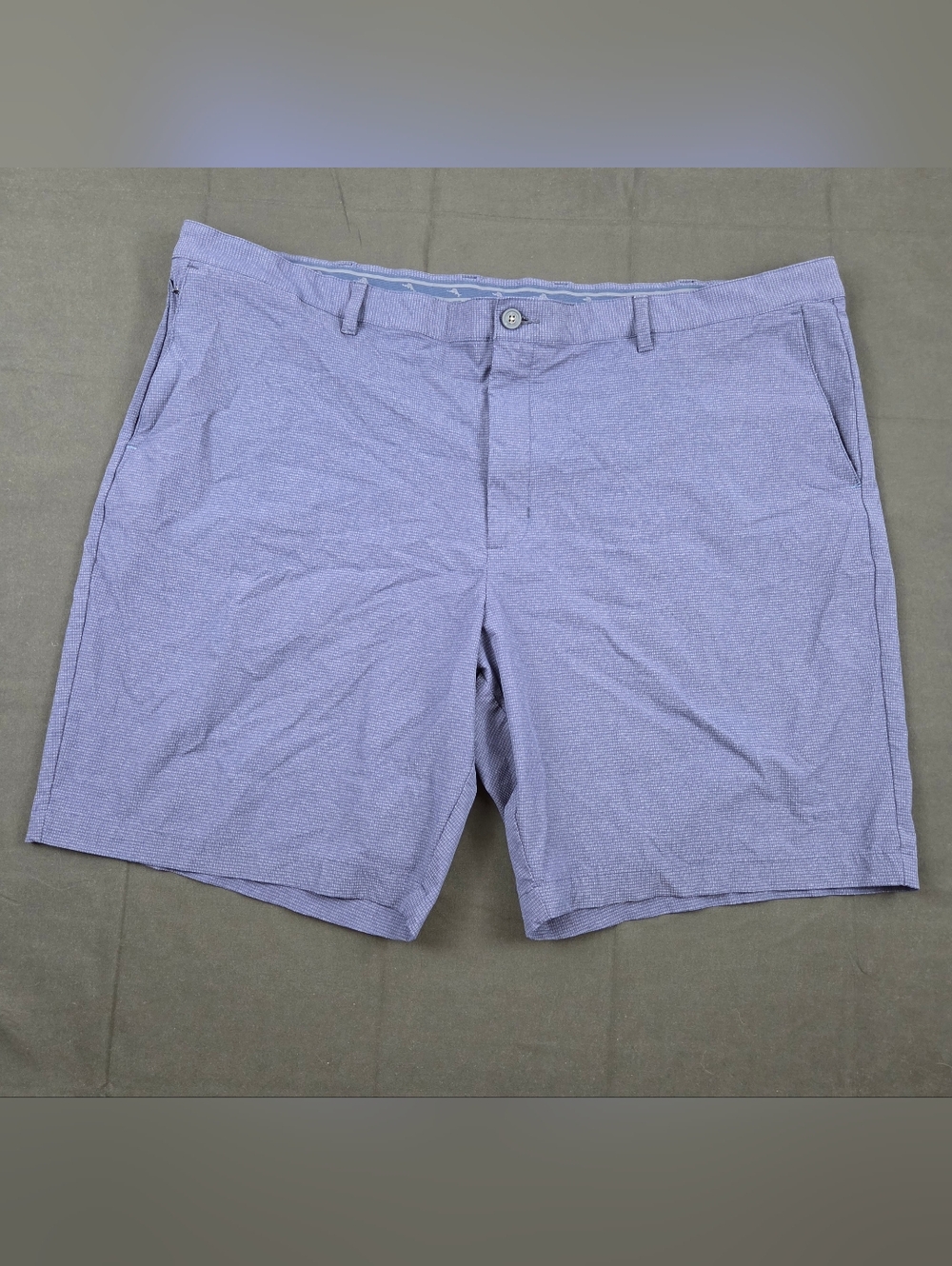 Tommy Bahama Shorts Mens 50 Blue Solid Nylon Stretch